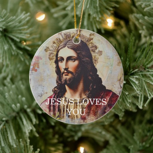  Jezus houdt van je Keramisch Ornament (Boom)