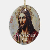  Jezus houdt van je Keramisch Ornament (Rechts)