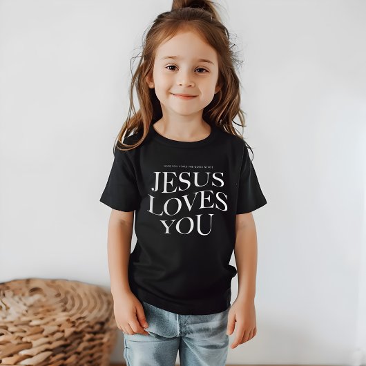 Jezus houdt van je | Kinder Christelijke esthetisc Tri-Blend Shirt