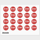 Jezus houdt van je klassieke ronde sticker (Vel)