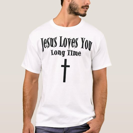Jezus houdt van je lang t-shirt (Voorkant)