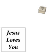 Jezus houdt van je (Leven) Rubberstempel (Gestempeld)