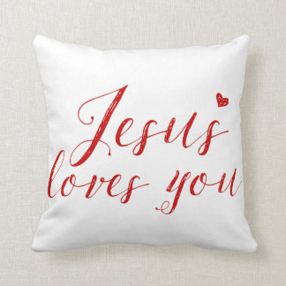 Jezus houdt van je logo Pillow Kussen