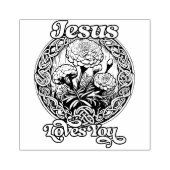 Jezus houdt van je Marigold Art Rubberstempel (Afrduk)
