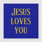 Jezus houdt van je | Marine blauw en goud (Voorkant)