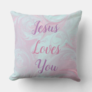 Jezus houdt van je marmer Decorative PIllow Kussen
