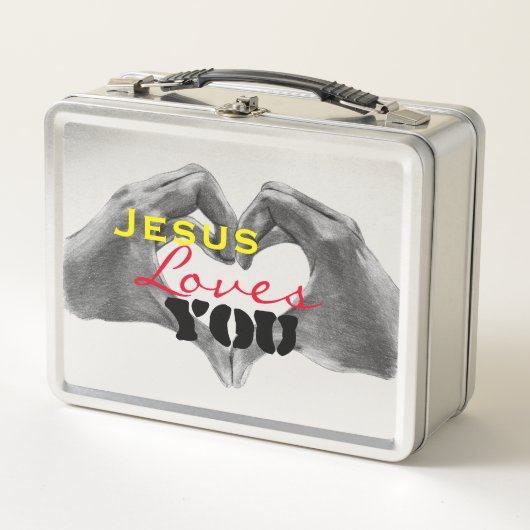Jezus houdt van je Metal Lunch Box (Voorkant)