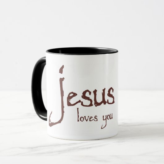Jezus houdt van je Mok (Voorkant links)