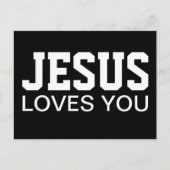 Jezus houdt van je Motivatie Typografie Briefkaart (Voorkant)