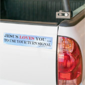 Jezus houdt van je om je keerteken te gebruiken bumpersticker (Op Truck)