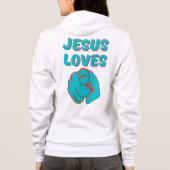 Jezus houdt van je op geloof gebaseerde Quote Wome Hoodie (Achterkant)