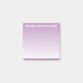 Jezus houdt van je! | paarse ombre post-it® notes (Voorkant)