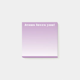 Jezus houdt van je! | paarse ombre post-it® notes