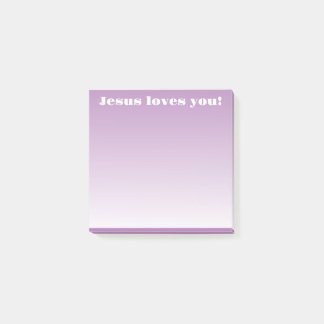 Jezus houdt van je! | paarse ombre post-it® notes