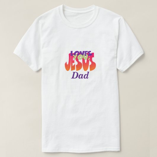 Jezus houdt van je, pap Mannen T-shirt (Design voorkant)