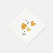 Jezus houdt van je. Papieren servetten modern (Hoek)