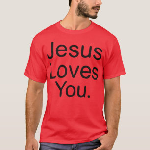 Jezus houdt van je positieve katholieke preppy Ret T-shirt