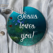 Jezus houdt van je ronde button 6,0 cm (In situ)