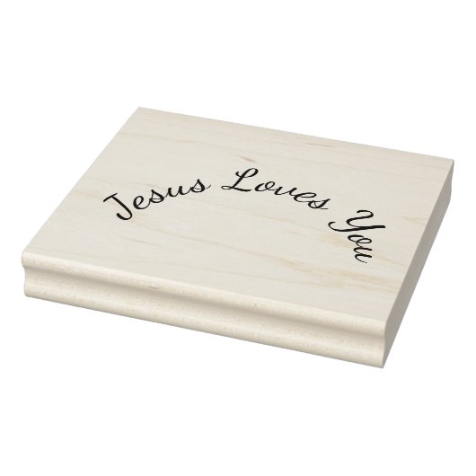 Jezus houdt van je ronde design kraftstempel rubberstempel (Stempel)