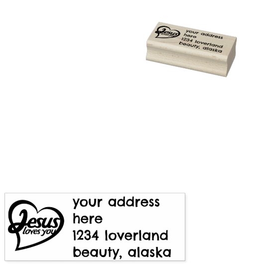 Jezus houdt van je rubberstempel (Gestempeld)