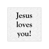 Jezus houdt van je! rubberstempel (Afrduk)