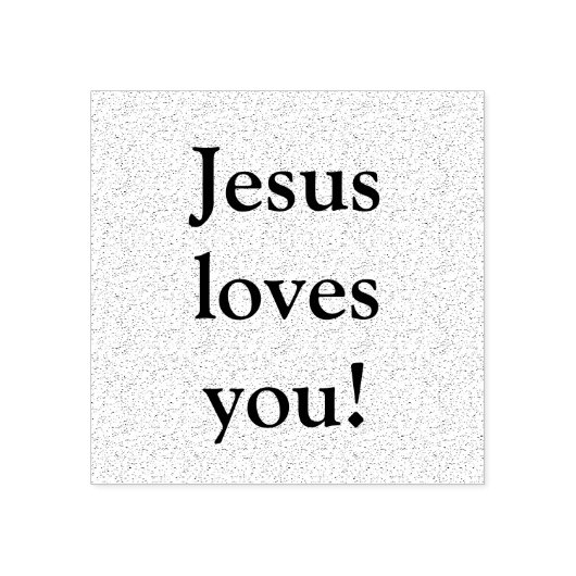 Jezus houdt van je! rubberstempel (Afrduk)