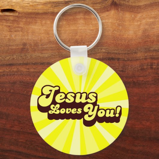 Jezus houdt van je Sleutelhanger (Voorkant)