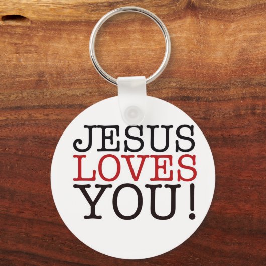 Jezus houdt van je! sleutelhanger (Voorkant)