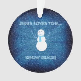 Jezus houdt van je sneeuwt veel! Christelijk Snowm Ornament
