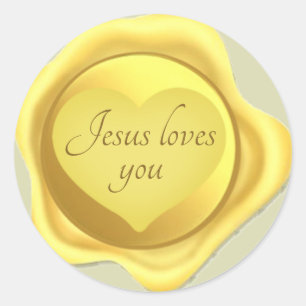 Jezus houdt van je Sticker