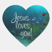 Jezus houdt van je! Sticker (Voorkant)