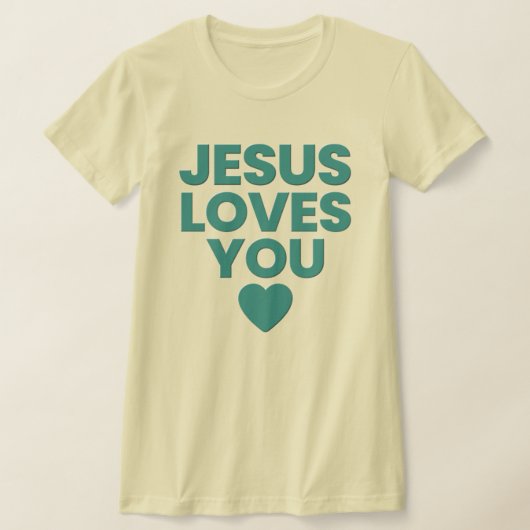 Jezus houdt van je T-shirt, Christelijke, in relië T-shirt (Laagn)