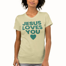 Jezus houdt van je T-shirt, Christelijke, in relië