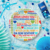 Jezus houdt van je talen papieren bordje (Feest)