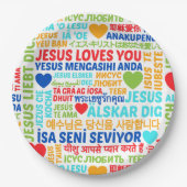 Jezus houdt van je talen papieren bordje (Voorkant)