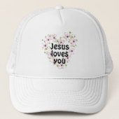 Jezus houdt van je trucker pet (Voorkant)