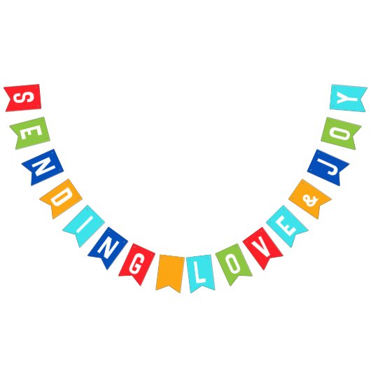 Jezus houdt van je veelkleurige Bunting Banner (Alle)