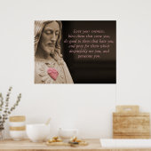 Jezus houdt van je vijanden poster (Keuken)