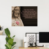 Jezus houdt van je vijanden poster (Thuiskantoor)