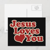 Jezus houdt van je voor christenen briefkaart (Voorkant / Achterkant)