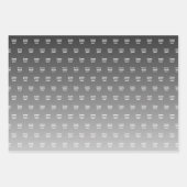 Jezus houdt van je! | Zwart-wit ombre Inpakpapier Vel (Voorkant)