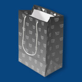 Jezus houdt van je! | Zwart-wit ombre Medium Cadeauzakje