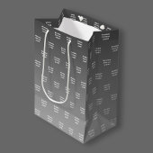 Jezus houdt van je! | Zwart-wit ombre Medium Cadeauzakje