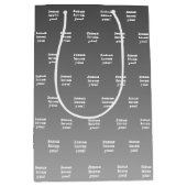 Jezus houdt van je! | Zwart-wit ombre Medium Cadeauzakje (Voorkant)