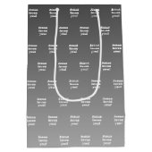 Jezus houdt van je! | Zwart-wit ombre Medium Cadeauzakje (Achterkant)