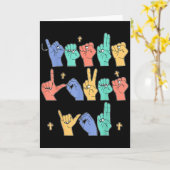 Jezus Houdt Van Jou Asl Christelijk Jezus Peuter I Kaart (Gele Bloem)