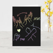 Jezus Houdt van Jou Asl Gebarentaal Christelijk Ge Kaart (Gele Bloem)