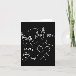 Jezus Houdt Van Jou Asl Gebarentaal Christelijk Kaart