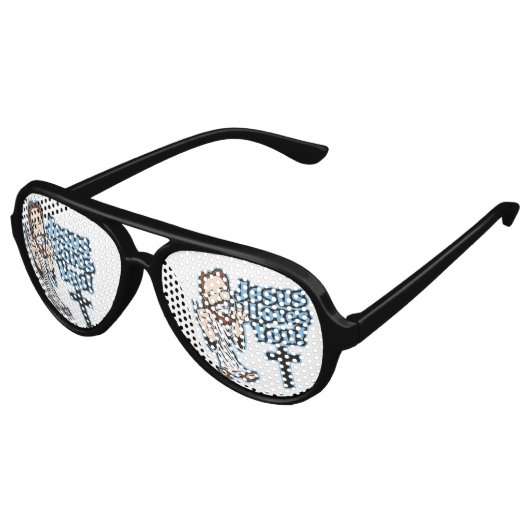 Jezus houdt van jou aviator zonnebril (Gekanteld)