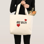 Jezus houdt van jou: Behandeling ermee Grote Tote Bag (Voorkant (product))
